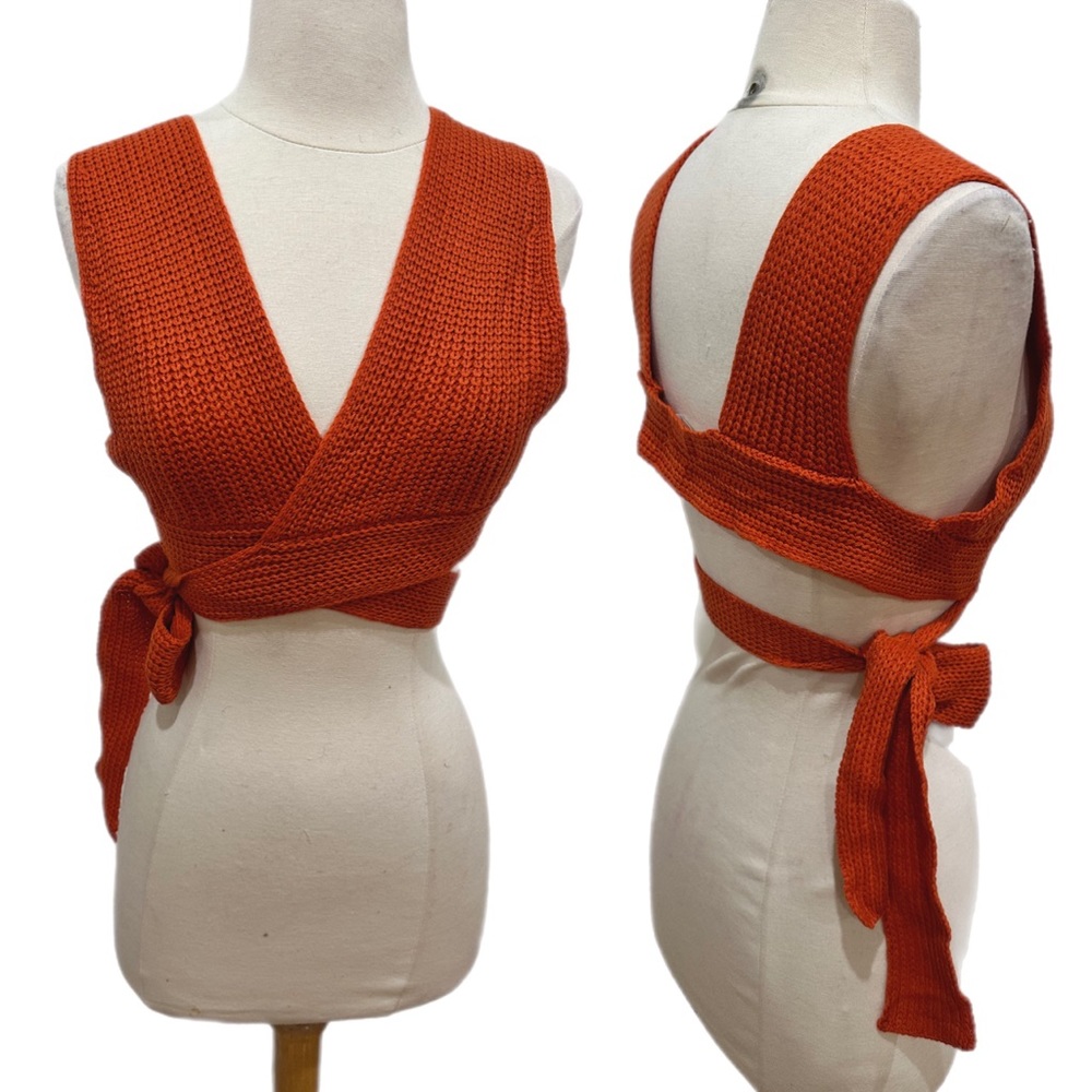 Superdown Reza Wrap Top In Rust Size: Xs - image 2